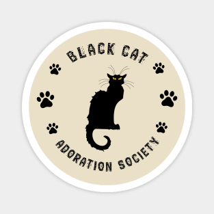 Black Cat Adoration Society 1 Magnet